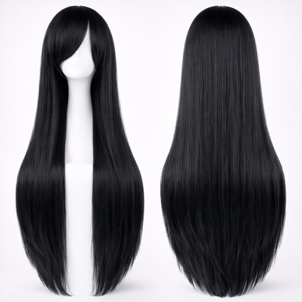 The "Ultra-Sleek" 80cm Statement Wig Makeup art
