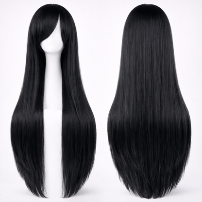 The "Ultra-Sleek" 80cm Statement Wig Makeup art