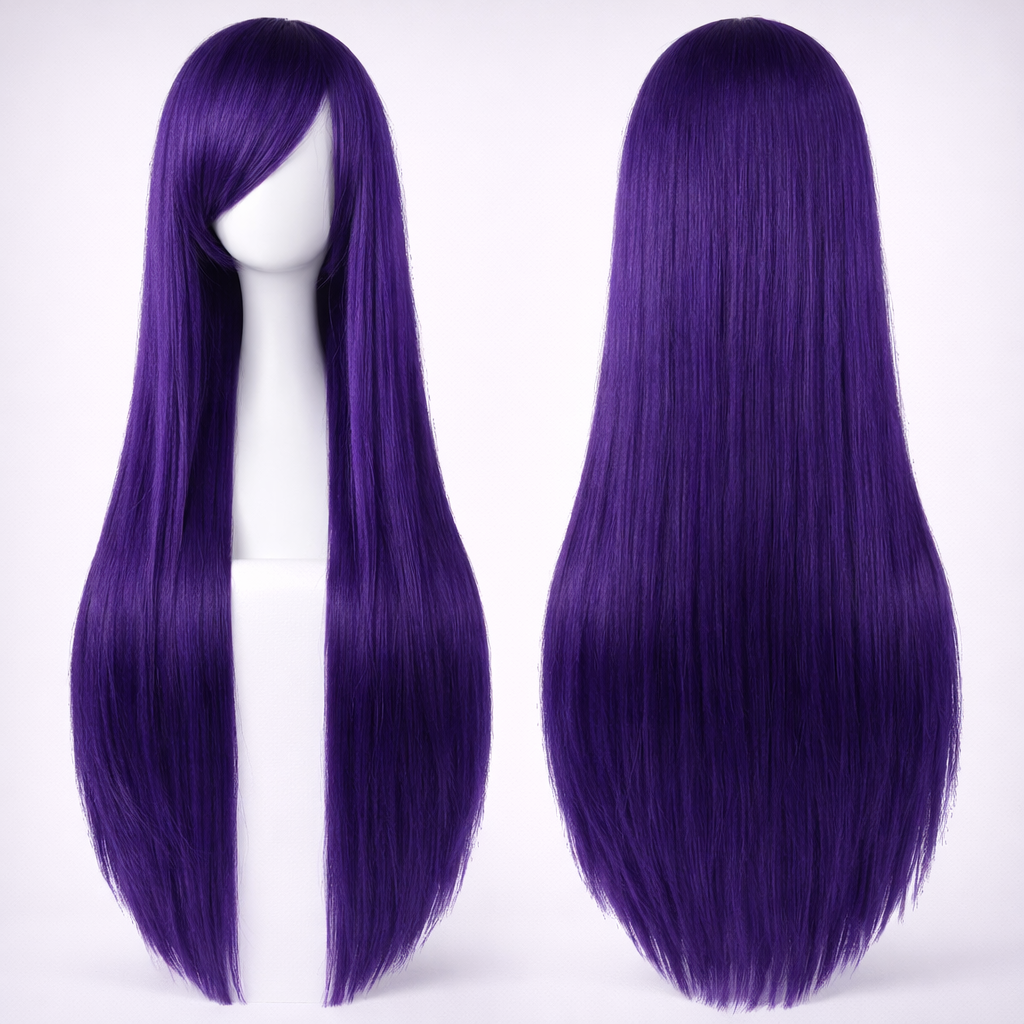 The "Ultra-Sleek" 80cm Statement Wig Makeup art