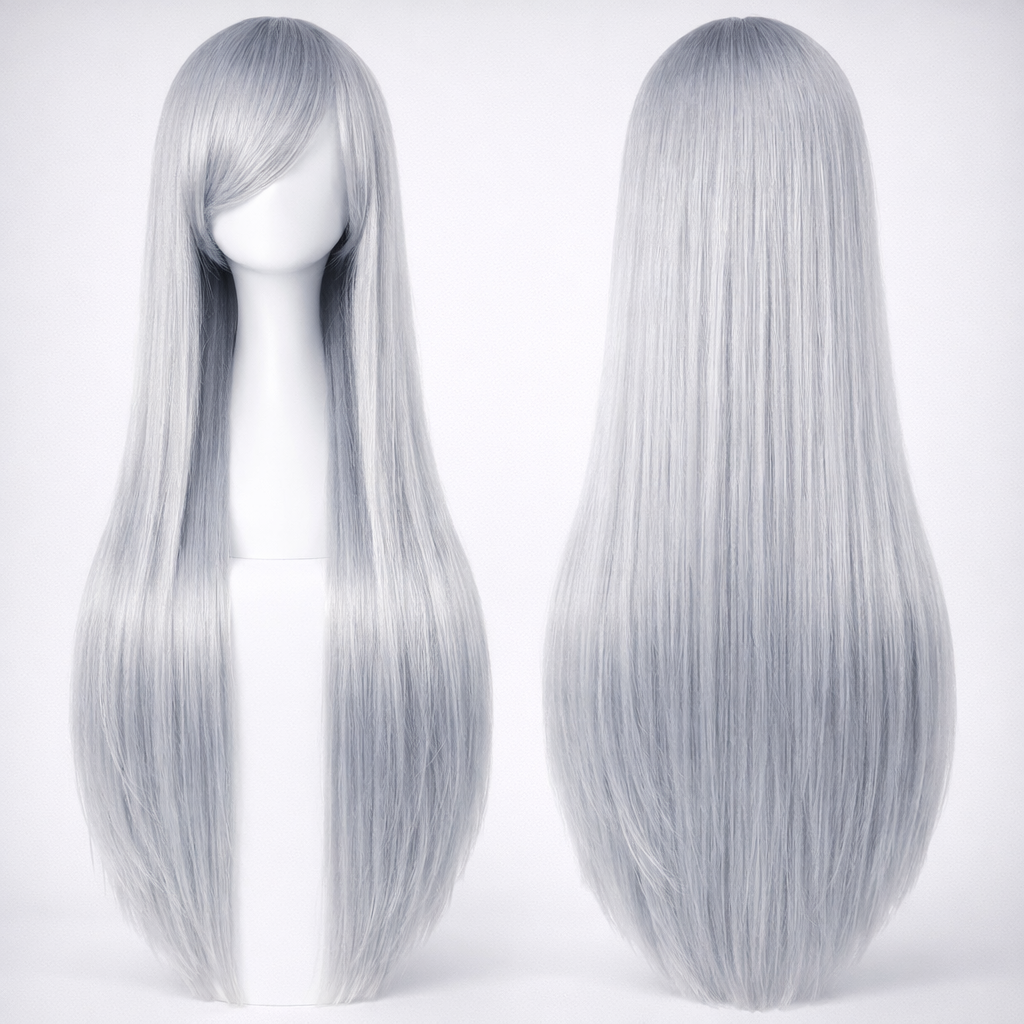 The "Ultra-Sleek" 80cm Statement Wig Makeup art