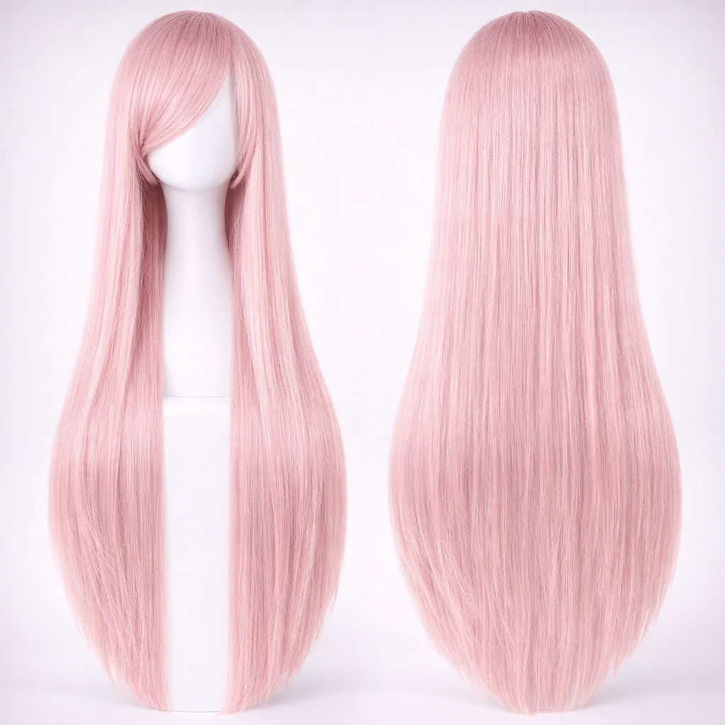 The "Ultra-Sleek" 80cm Statement Wig Makeup art