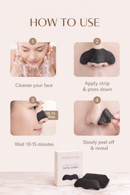 The Pore Purifier™ | Deep Cleansing Charcoal Strips Makeup art