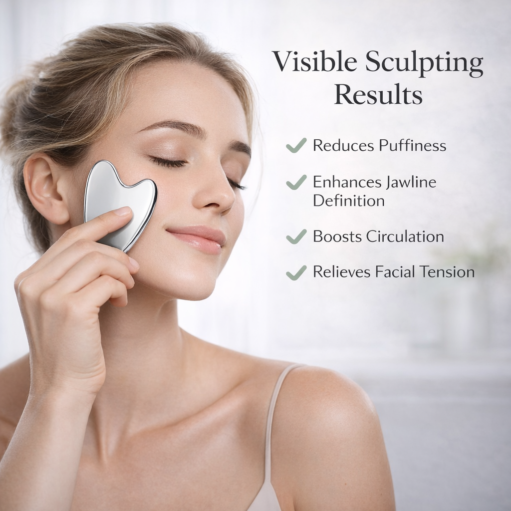 The Face Sculptor™ | Stainless Steel Cooling Gua Sha Makeup art