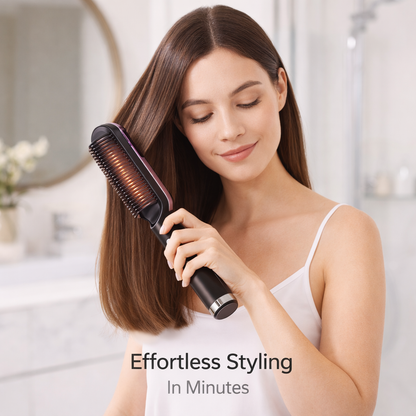 Hair Straightener Brush - Fast Heating Styling Comb Makeup art