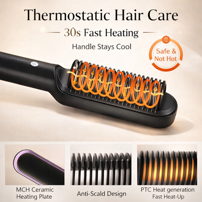 Hair Straightener Brush - Fast Heating Styling Comb Makeup art