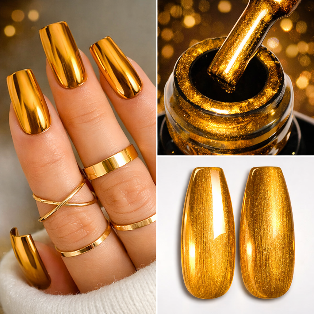 The Liquid Metal™ | Mirror-Finish Chrome Gel Makeup art