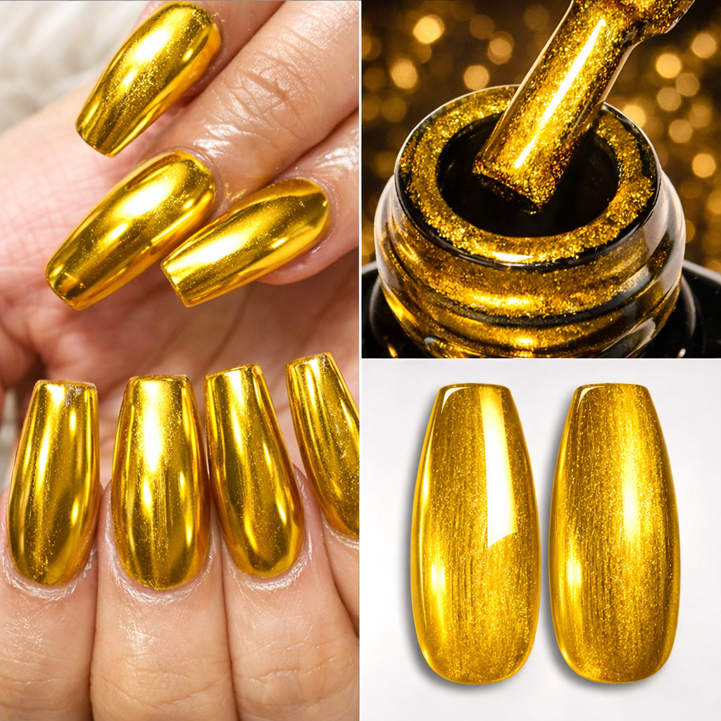 The Liquid Metal™ | Mirror-Finish Chrome Gel Makeup art