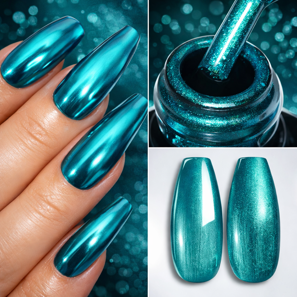 The Liquid Metal™ | Mirror-Finish Chrome Gel Makeup art