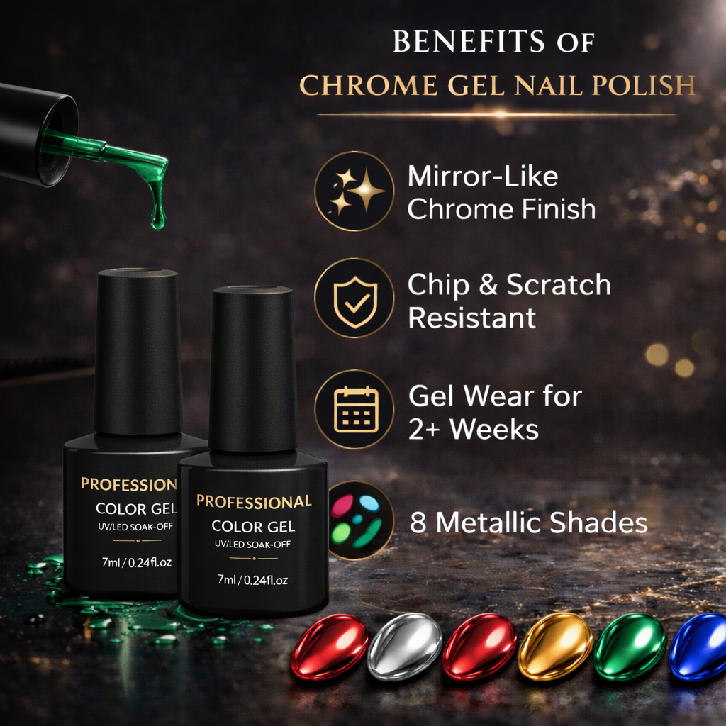 The Liquid Metal™ | Mirror-Finish Chrome Gel Makeup art