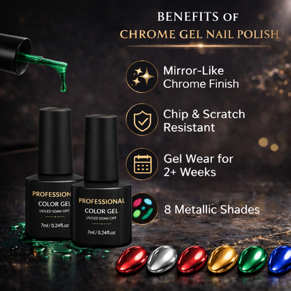 The Liquid Metal™ | Mirror-Finish Chrome Gel Makeup art