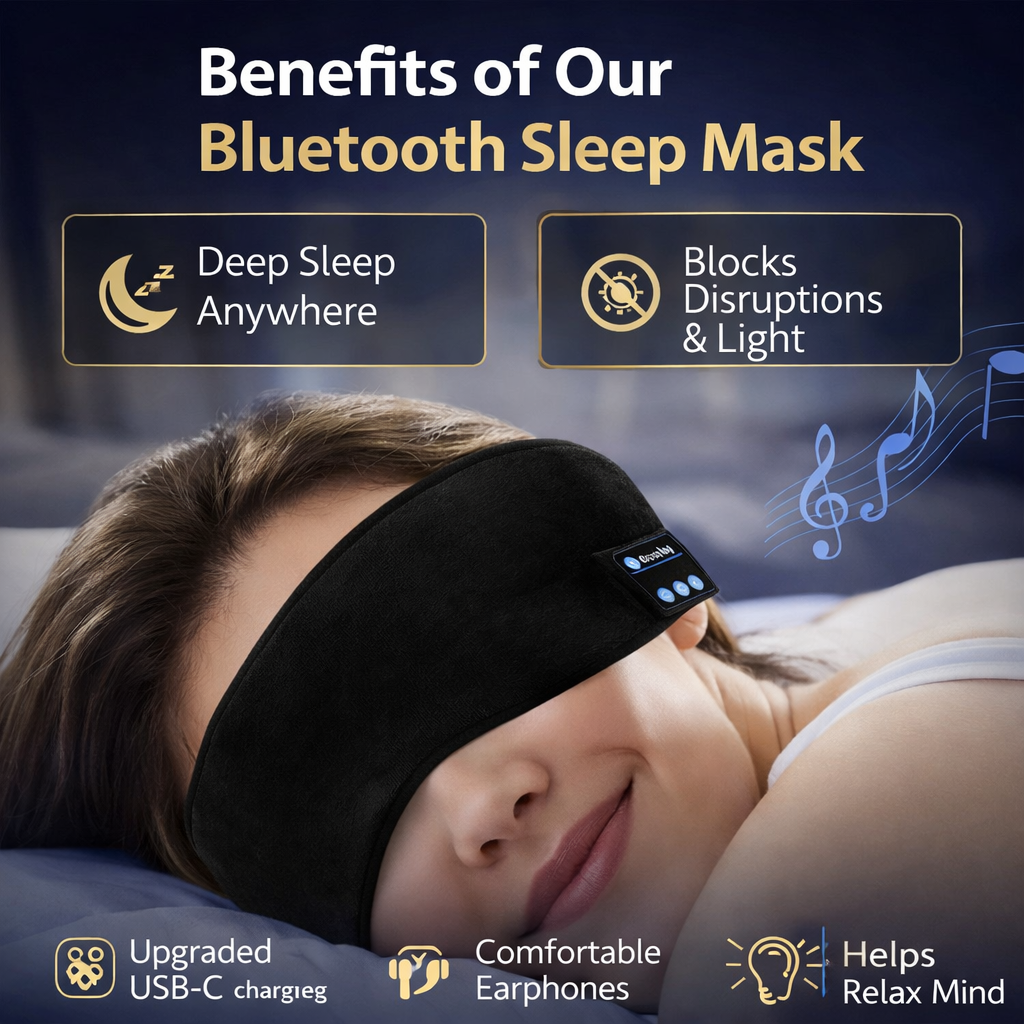 3D Contoured Bluetooth Sleep Mask Makeup art