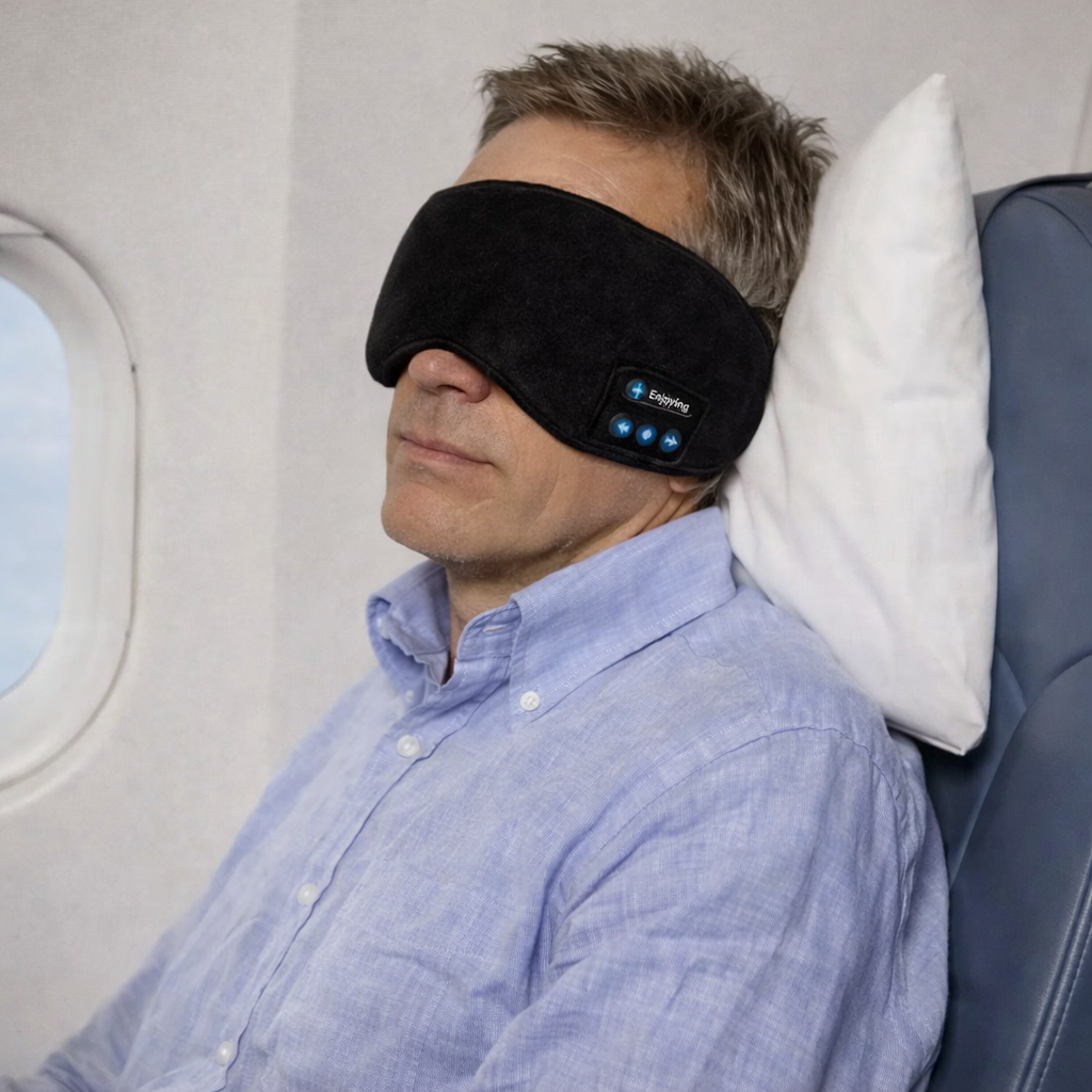 3D Contoured Bluetooth Sleep Mask Makeup art