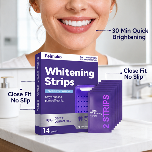 Purple Teeth Whitening Strips | Mint Flavour — 30 Min Results