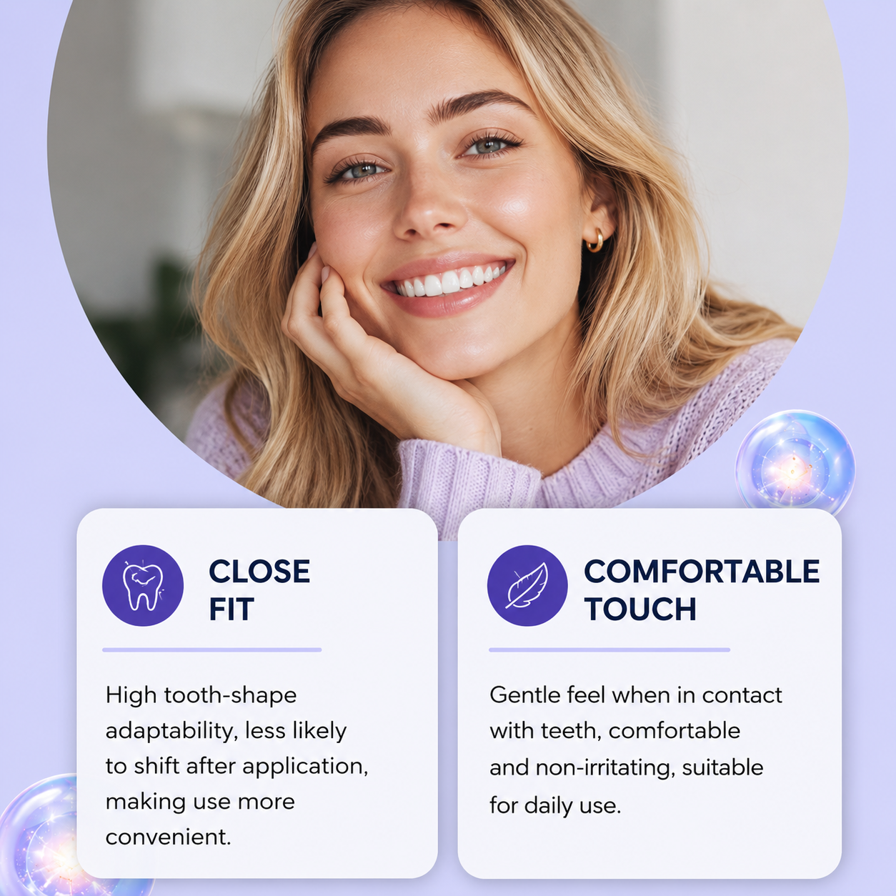 Purple Teeth Whitening Strips | Mint Flavour — 30 Min Results