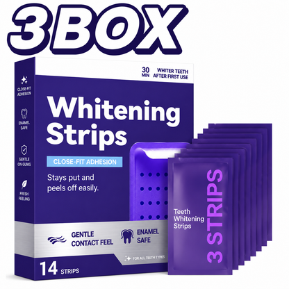 Purple Teeth Whitening Strips | Mint Flavour — 30 Min Results