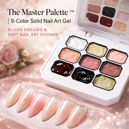 The Master Palette™ | 9-Color Solid Nail Art Gel Makeup art