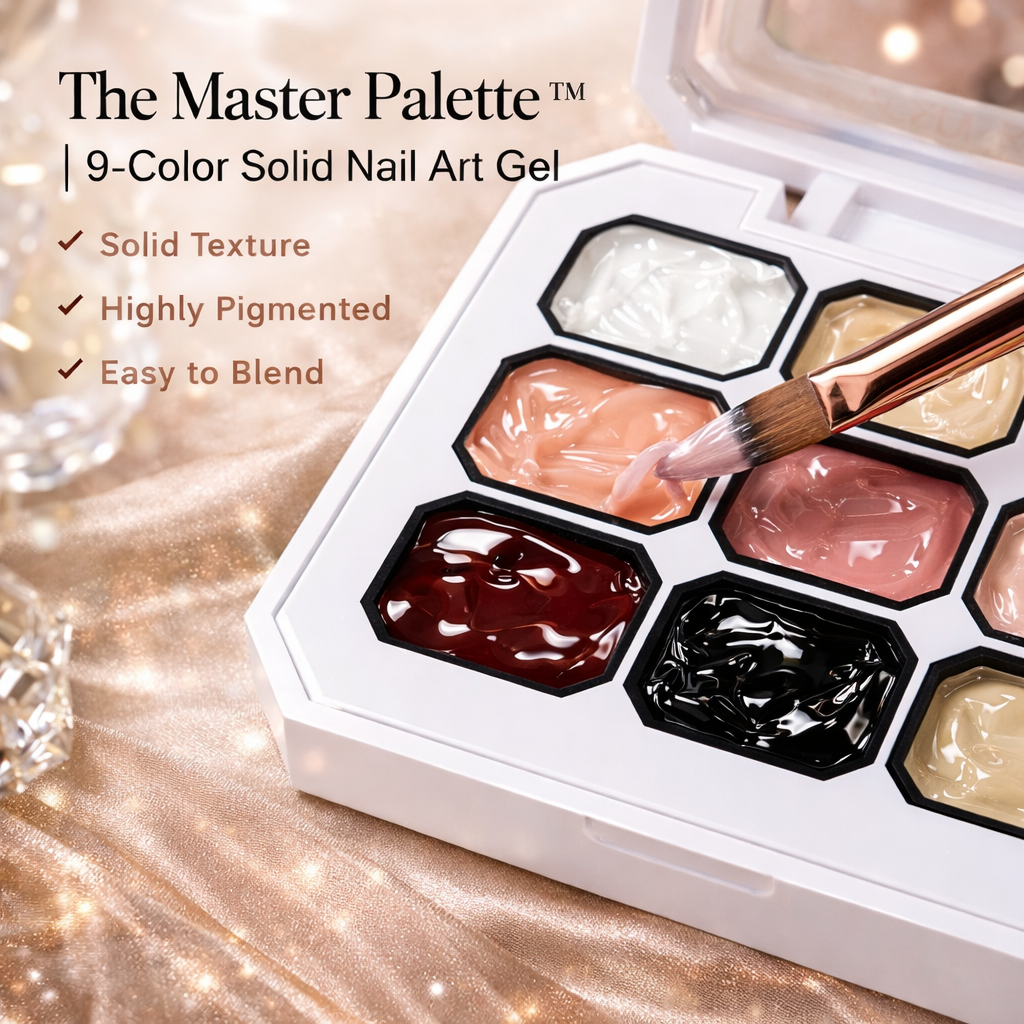 The Master Palette™ | 9-Color Solid Nail Art Gel Makeup art