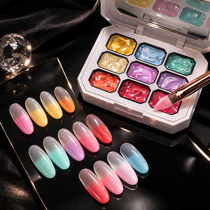 The Master Palette™ | 9-Color Solid Nail Art Gel Makeup art