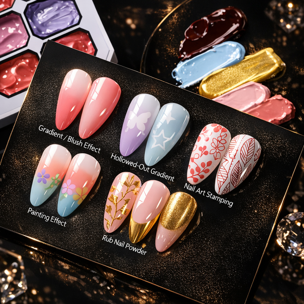The Master Palette™ | 9-Color Solid Nail Art Gel Makeup art