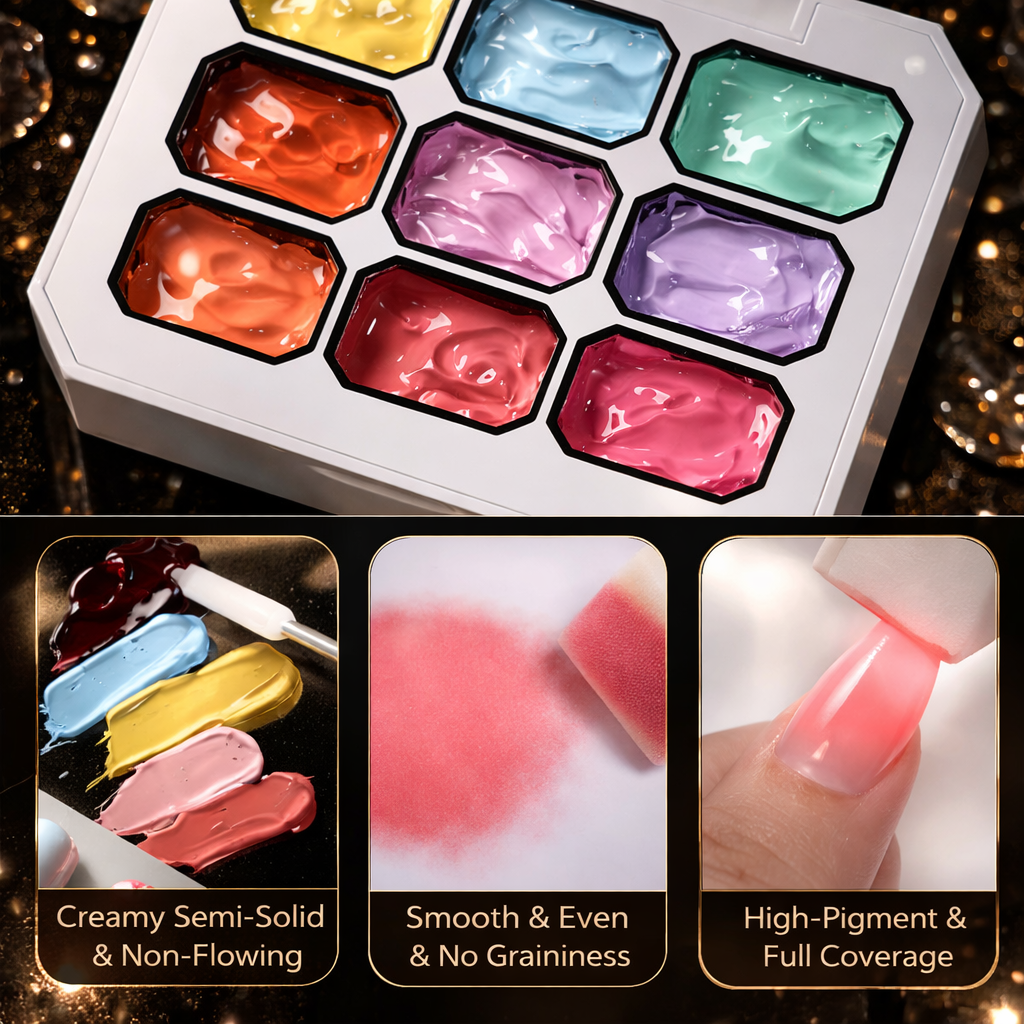 The Master Palette™ | 9-Color Solid Nail Art Gel Makeup art