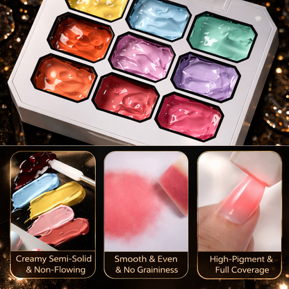 The Master Palette™ | 9-Color Solid Nail Art Gel Makeup art