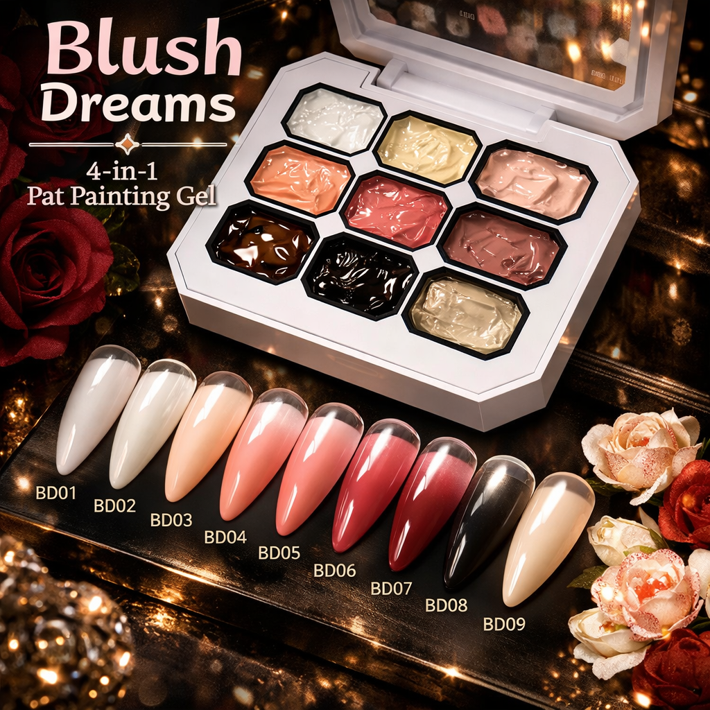 The Master Palette™ | 9-Color Solid Nail Art Gel Makeup art