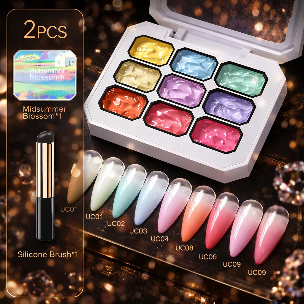 The Master Palette™ | 9-Color Solid Nail Art Gel Makeup art