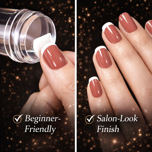 Instant French Manicure Stamper: Soft Jelly Silicone Kit Makeup art