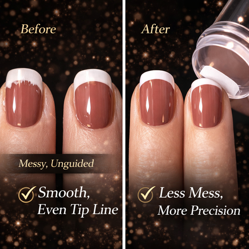 Instant French Manicure Stamper: Soft Jelly Silicone Kit Makeup art