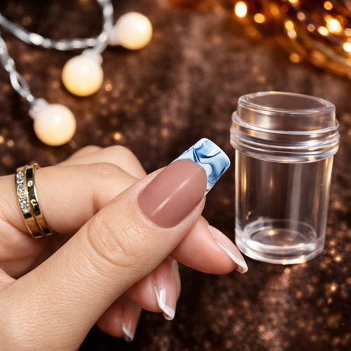 Instant French Manicure Stamper: Soft Jelly Silicone Kit Makeup art
