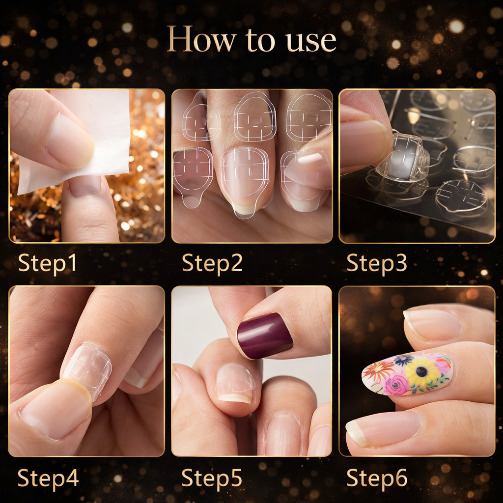 Zero-Damage Nail Adhesive Tabs: Strong Hold & Waterproof Makeup art