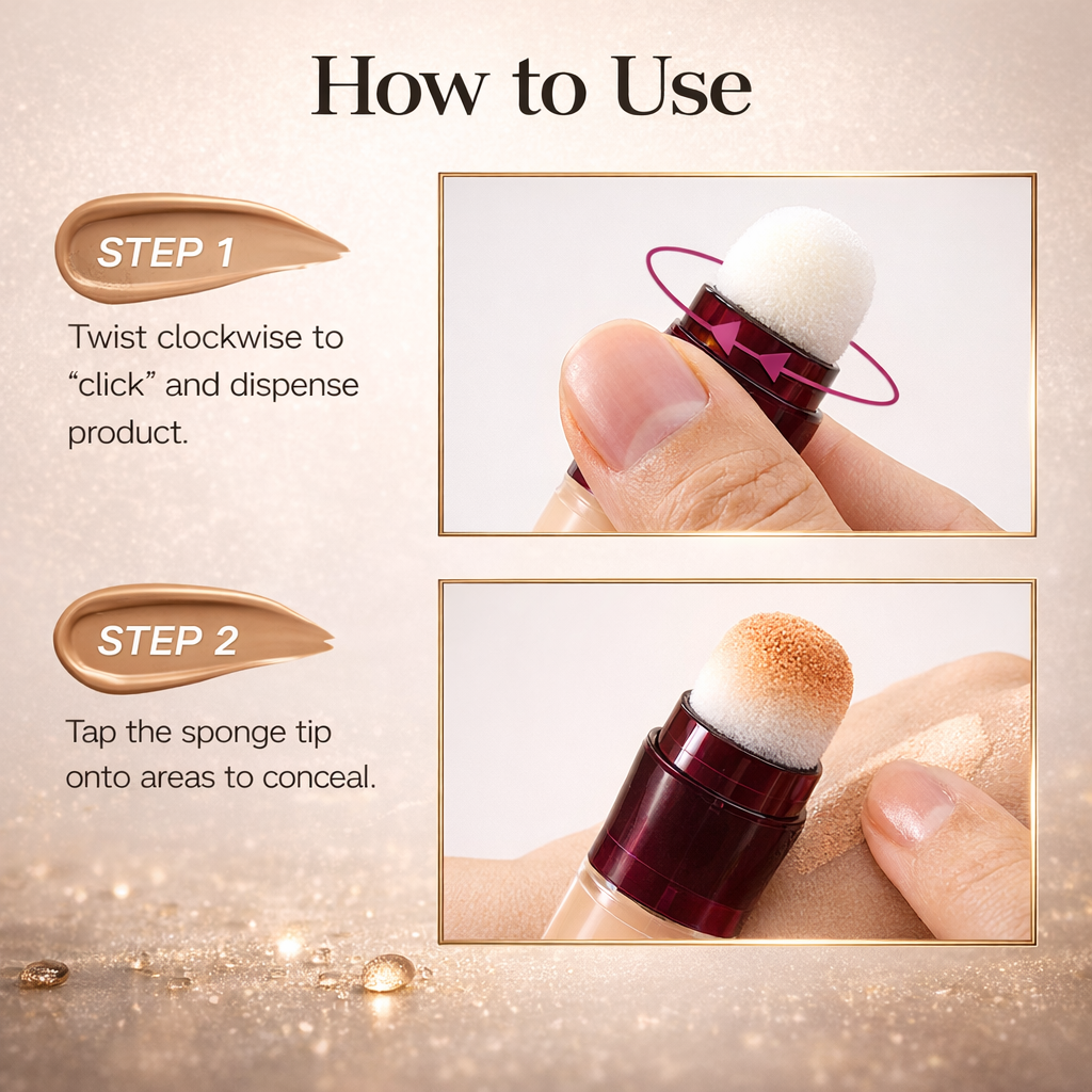 The Erase & Glow™ | Precision Micro-Sponge Concealer Makeup art