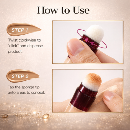 The Erase & Glow™ | Precision Micro-Sponge Concealer Makeup art