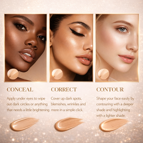 The Erase & Glow™ | Precision Micro-Sponge Concealer Makeup art