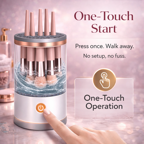 Electric Brush Cleaner Pro: Auto-Wash & Dry in Seconds Makeup art