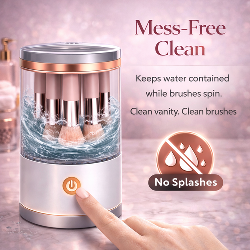 Electric Brush Cleaner Pro: Auto-Wash & Dry in Seconds Makeup art