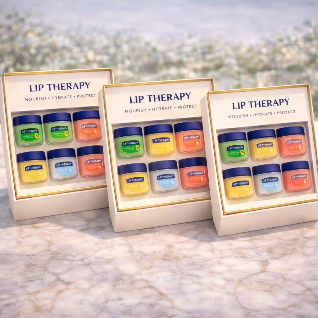 Hydrating Lip Balm Set – Natural Moisturizing Care, Repair & Protection Makeup art