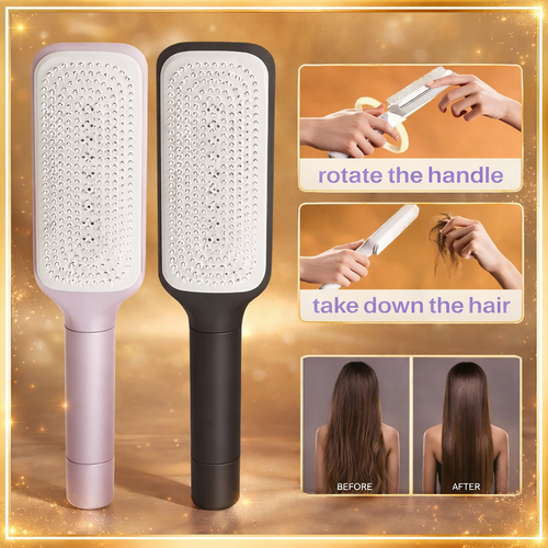 The Magic Self-Cleaning Hair Brush™ | Rotatable Air Cushion Detangling Comb Makeup Art