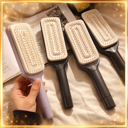 The Magic Self-Cleaning Hair Brush™ | Rotatable Air Cushion Detangling Comb Makeup Art