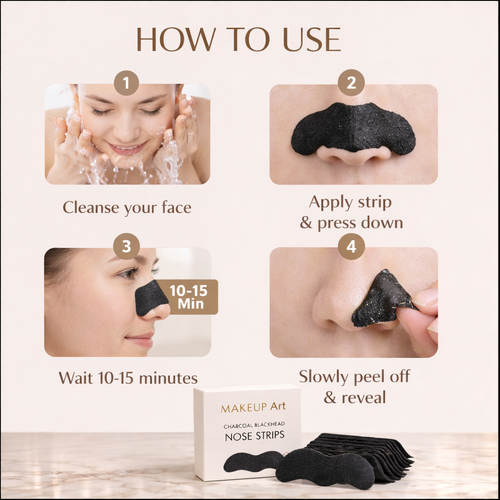 The Pore Purifier™ | Deep Cleansing Charcoal Strips Makeup art