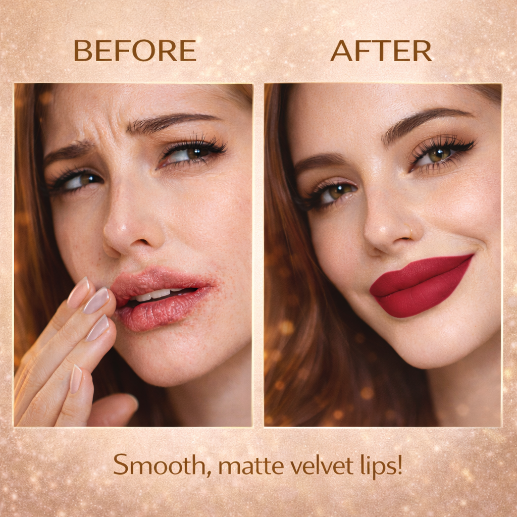 Velvet Matte Liquid Lipstick: Waterproof & Transfer-Proof Makeup art