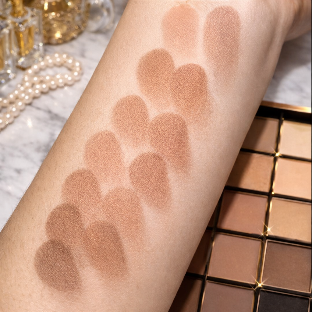25-Color Eyeshadow Palette - Matte & Shimmer Nudes Makeup art