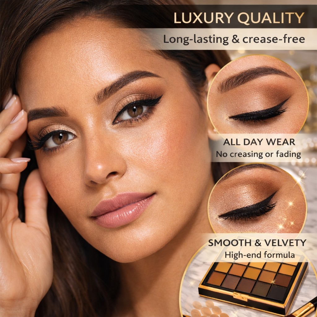 25-Color Eyeshadow Palette - Matte & Shimmer Nudes Makeup art