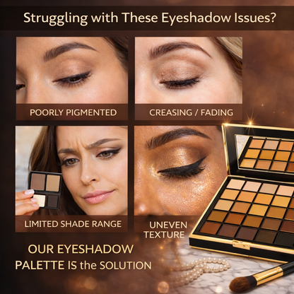 25-Color Eyeshadow Palette - Matte & Shimmer Nudes Makeup art