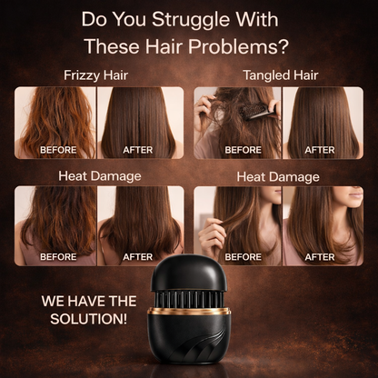 Cordless Electric Hair Straightening Brush Makeup art