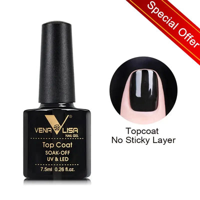 VENALISA 7.5ml Nail Gel Polish VIP5 HEMA Free Semi Permanent Soak off UV LED Nail Gel Varnish Full Coverage Nail Gel Lacquer Makeup art