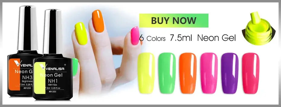 VENALISA 7.5ml Nail Gel Polish VIP5 HEMA Free Semi Permanent Soak off UV LED Nail Gel Varnish Full Coverage Nail Gel Lacquer Makeup art