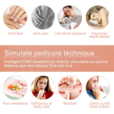 Electric Massage Sole Pad Relieve Sore Feet Leg Cramps Pulse Sole Massager EMS Foot Massager Pad Improve Blood Circulation Makeup art