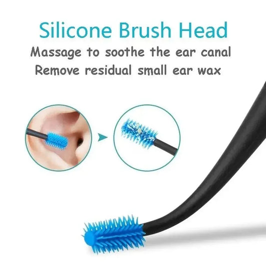Double Silicone Soft Head Rotary Ear Pick