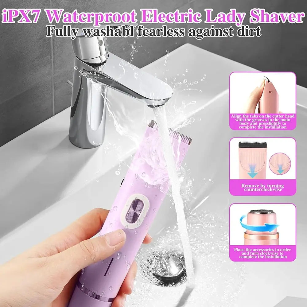 Electric Razor Woman Shaver Painless Mustache Epilator Leg Bikini Body Hair Trimmer for Women Facial Epilator Hair Remover Makeup art